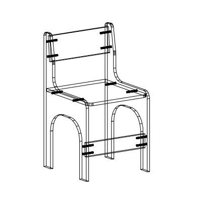 Wooden Frame Chair for One Person