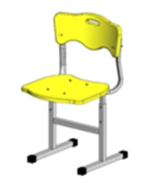 High-Durability Plastic Chair with Metal Frame - Perspektiva