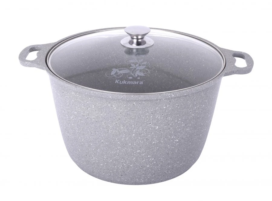 Aluminum Cast Pot 10L with Non-Stick Coating, Kukmara, Marble Line