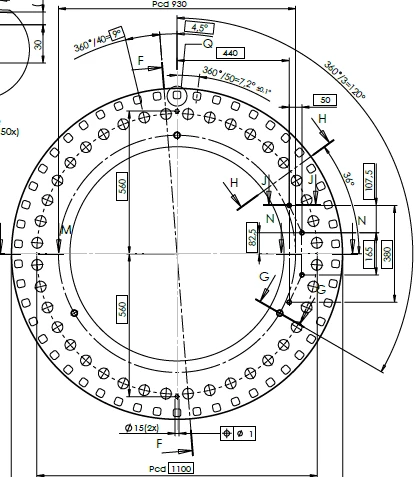 Main Bearing Press Ring for Wind Turbine - M03-C5-20-030287