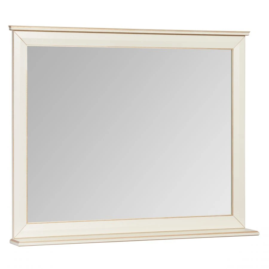 Rectangular Beatrice Mirror in Ivory with Patina 1A187302BEM601
