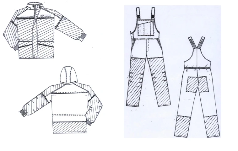 Women's Protective Suit (Jacket and Overalls) for Industrial Use