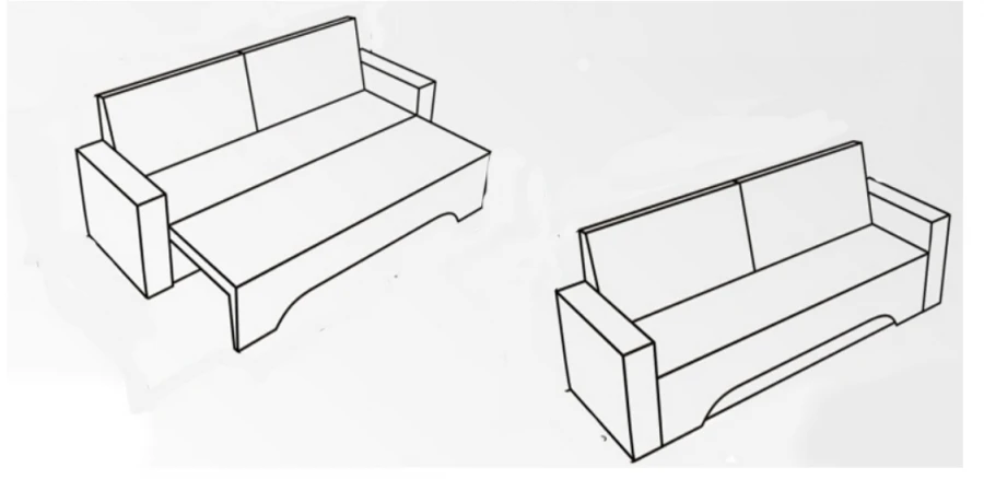 Wooden Frame Sofa for Sleep and Relaxation