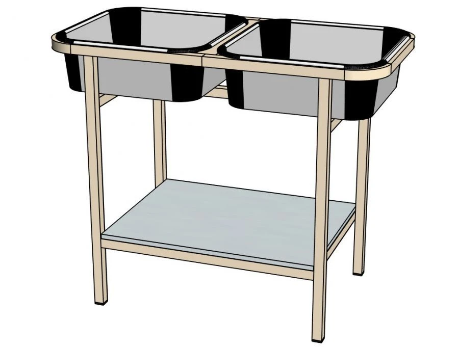 Water Center Table on Metal Frame - SD53