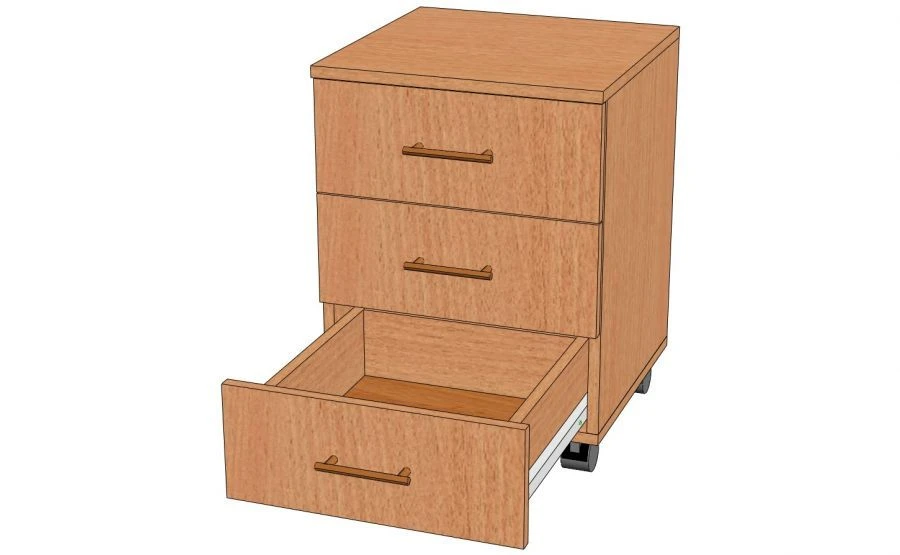 Mobile Cabinet with Drawers, Model TP-1