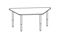 Trapezoidal Table for Work, Dining, Gaming, and Learning - Alliance-S