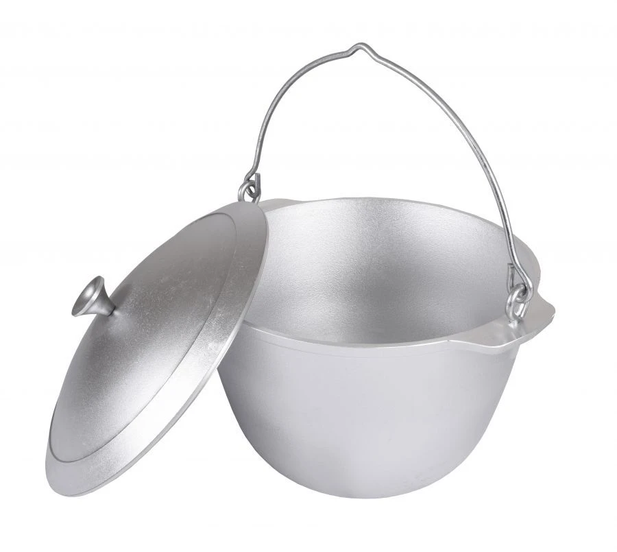 Aluminum Camping Pot 10L (Uncoated) with Lid - Kukmara