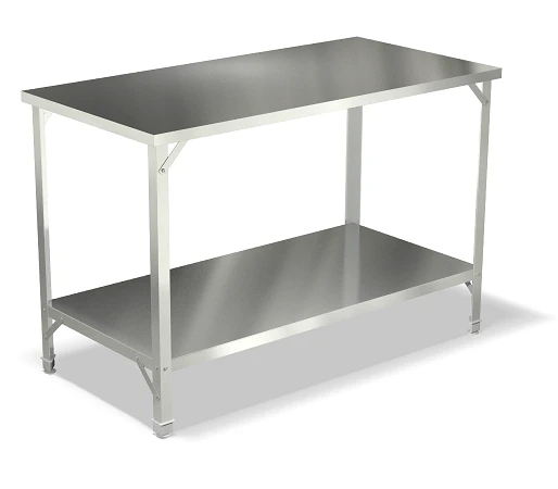 Stainless Steel Two-Tier Metal Table
