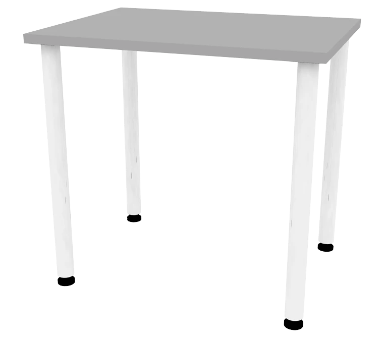 Round Leg Table 800x600x750mm with Metal Supports