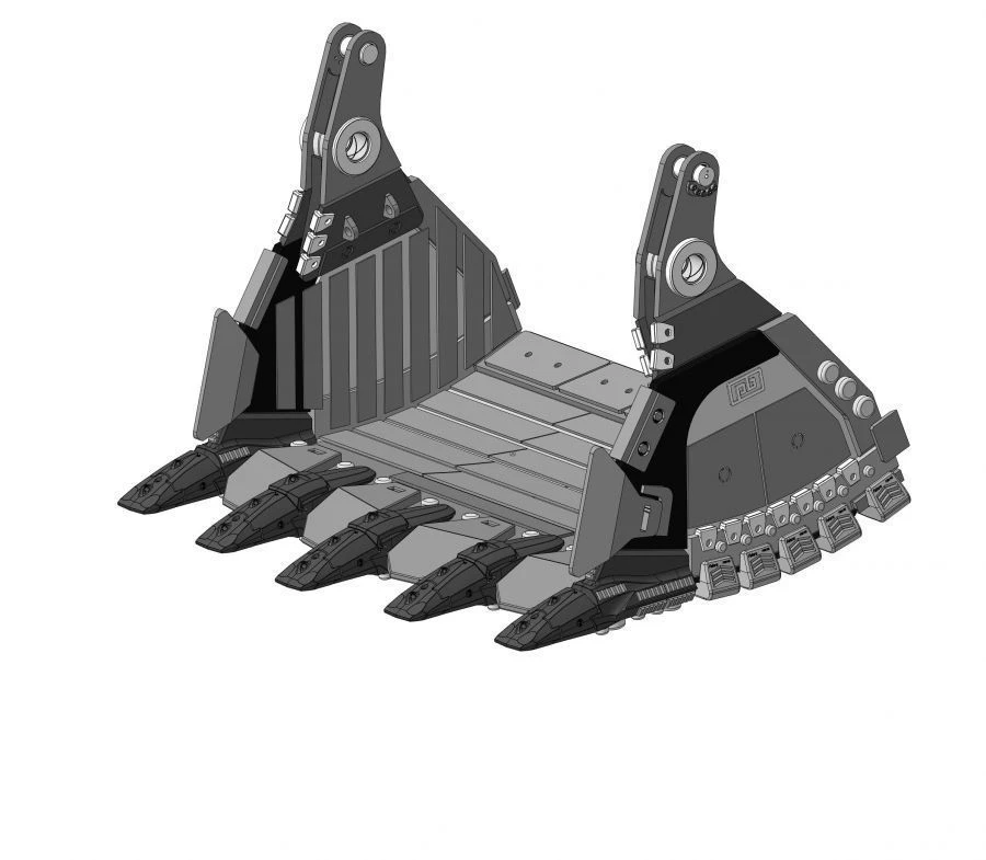 EX-3600 Front Loader Bucket Jaw 21m³ Capacity 18500kg Weight