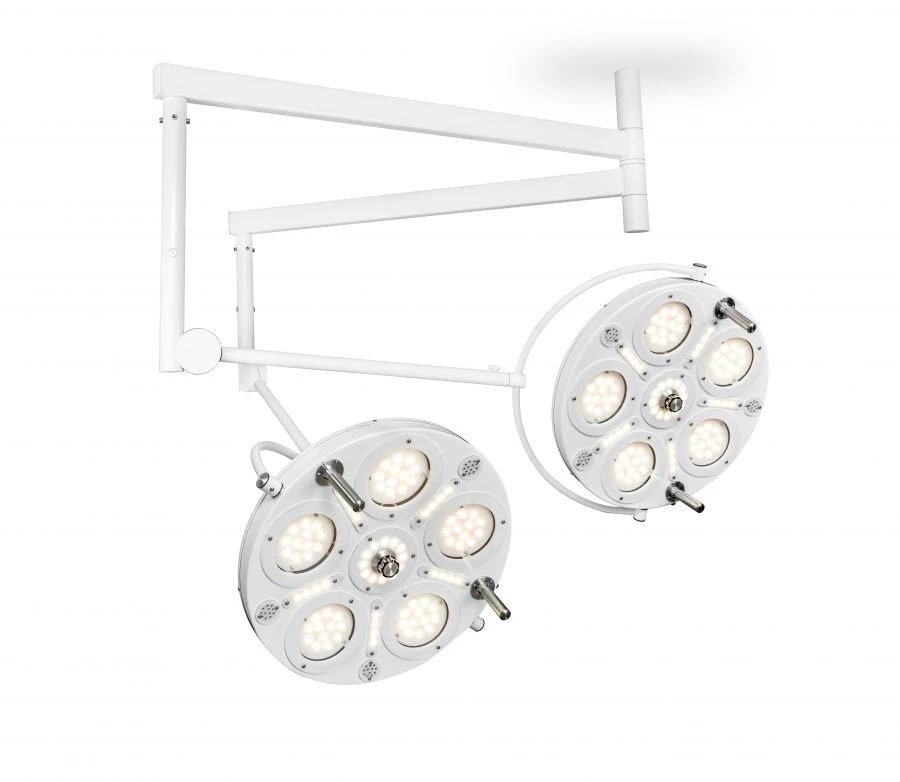 Medical LED Surgical Light Dual-Dome Ceiling Mount