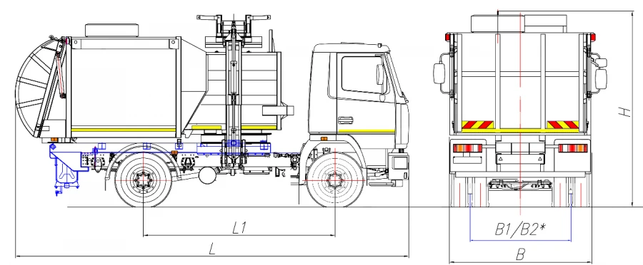 Side Loading Refuse Collection Vehicle MK-3552-01