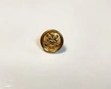 Gold Metal Button with Russian State Emblem, 14mm Diameter