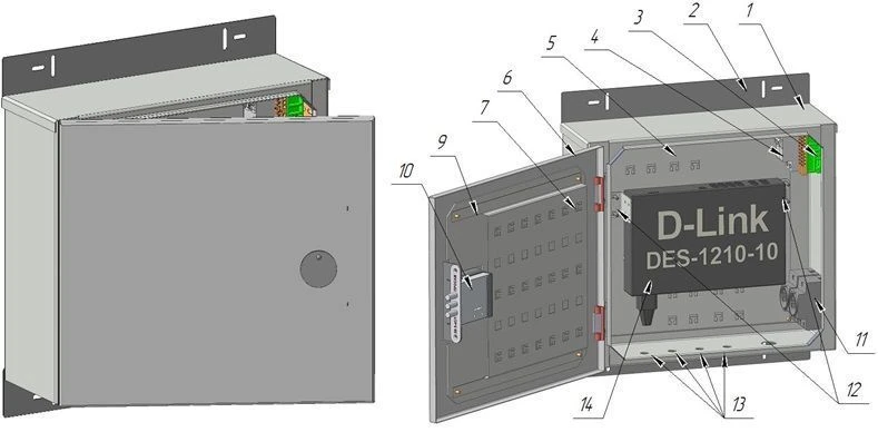 Outdoor Telecommunication Cabinet SHU-C-450x400x170-MP-N-V7