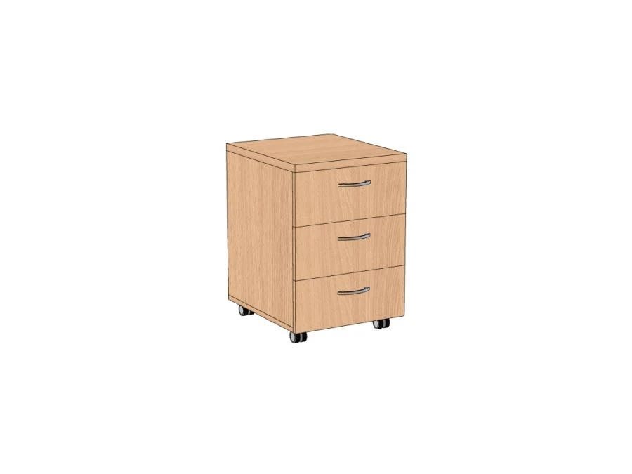 Mobile Cabinet with 3 Drawers, No Lock, 404x464x578 mm, Model ApT-3