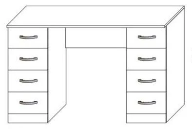 Office Writing Desk with Drawers for Workplaces