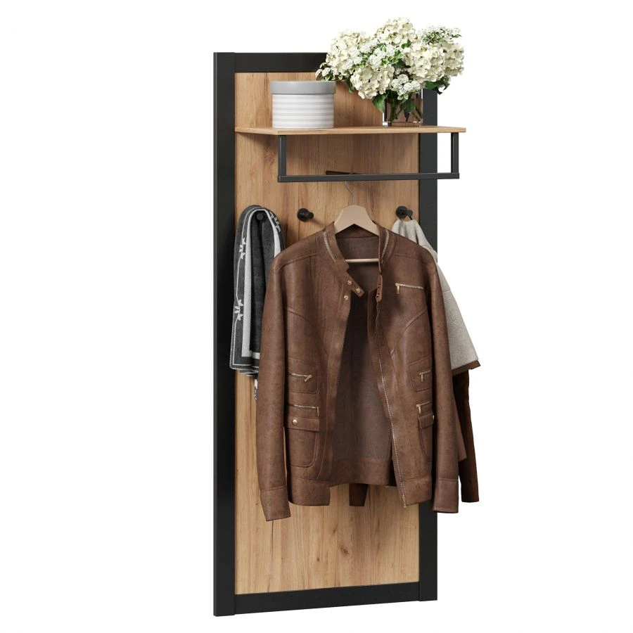 Technos LD.678340.000 Coat Rack (Golden Oak/Black)