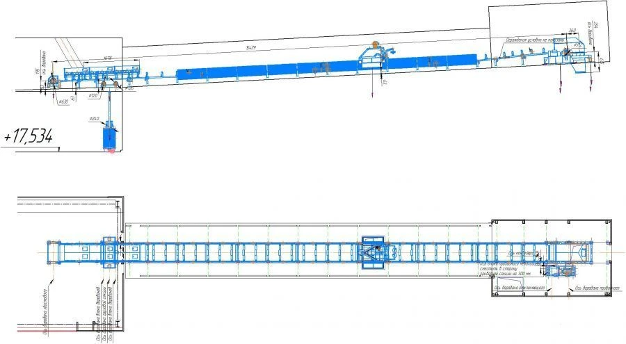 Telescopic Conveyor for General Industry, Width 500-2000 mm KLT/OП-500-2000