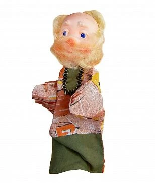 Hand Puppet "Grandfather" for Storytelling and Theater