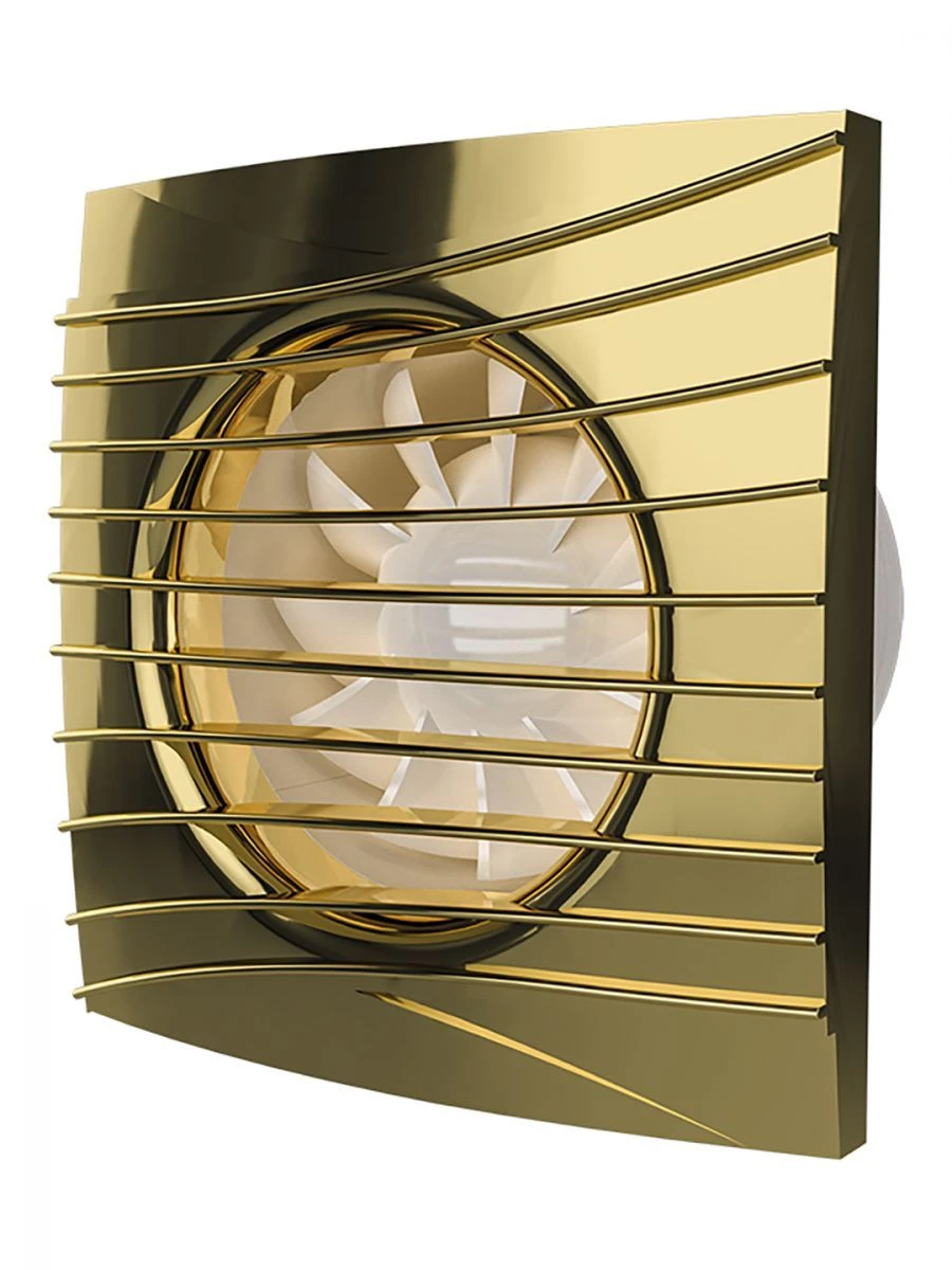 Decorative Exhaust Fan SILENT 4C Gold with Backdraft Damper D 100