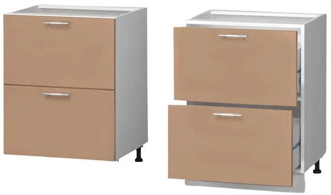 Kitchen Cabinet Table with 2 Drawers