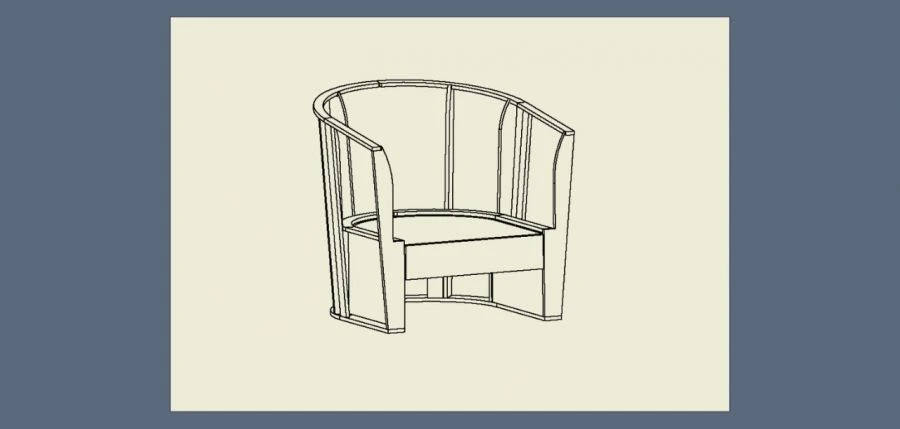 Office Chair with Wooden Frame TV-AKDK-2.15.01