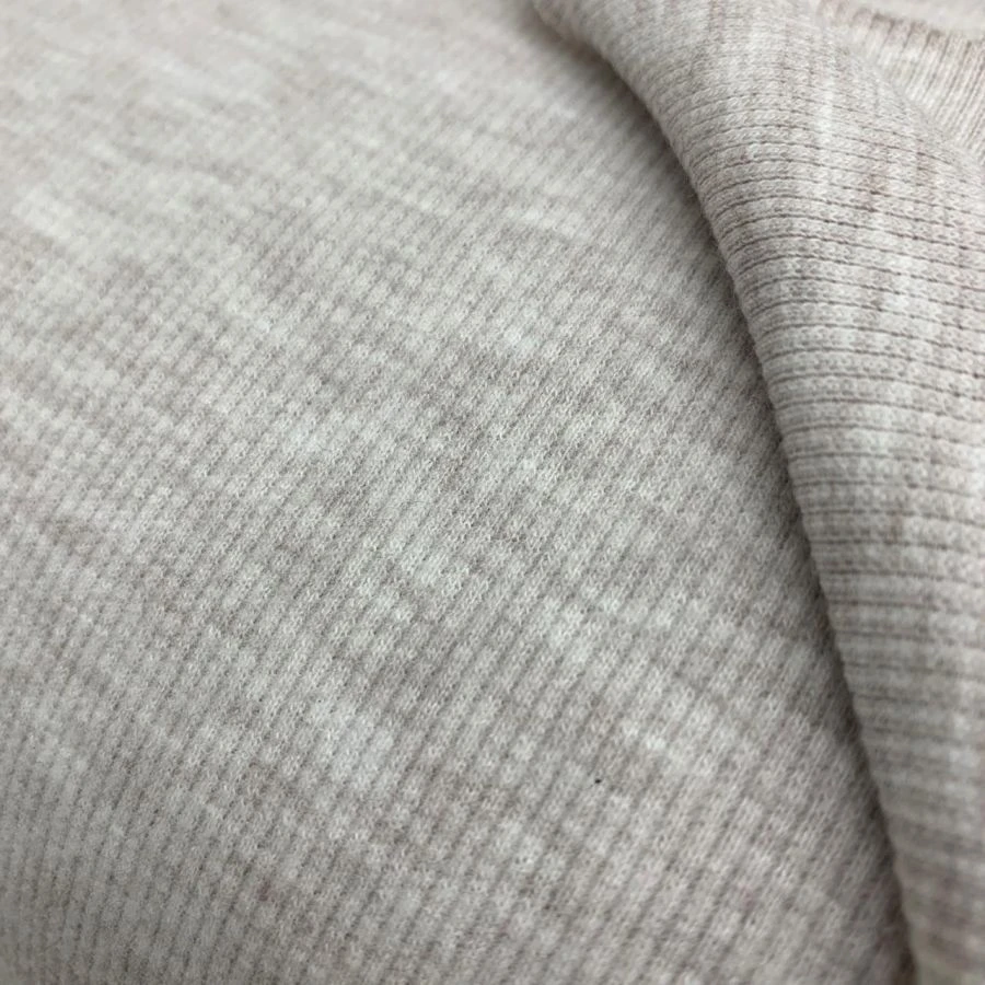 Melange Knit Fabric Cotton-Polyester Blend 70% Cotton, 30% Polyester