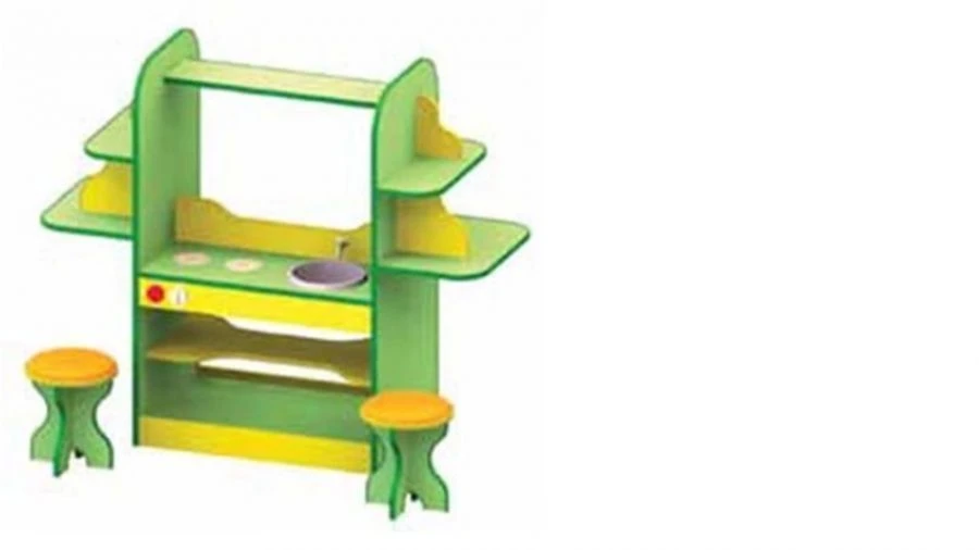 Children's Café Play Zone with Counter and Stools