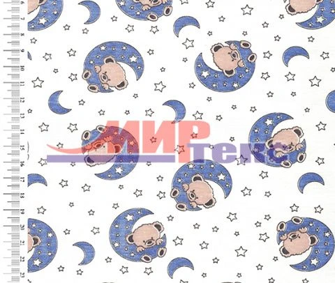 Mixed Knit Fabric (95% Cotton, 5% Polyester), Printed, Jersey Knit