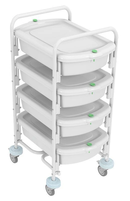 Endoscopic Container Trolley with Storage Bins TKE-4 "KRONT