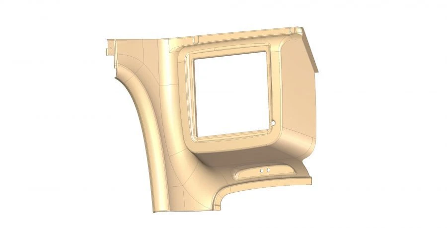 Internal Rear Partition Panel for LiAZ Driver's Compartment - Model 529222-7802251