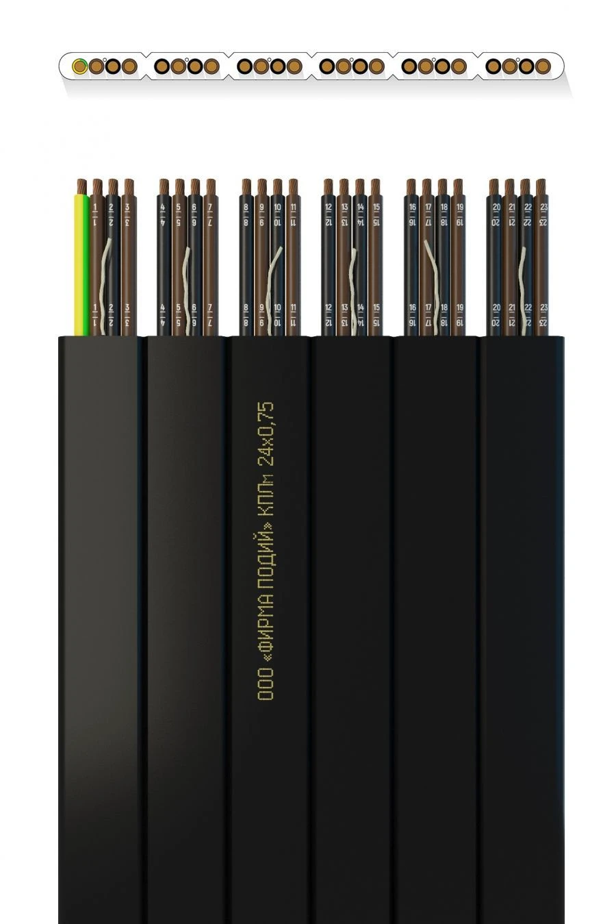 Flat Elevator Cable Frost-Resistant KPLm 24x0.75