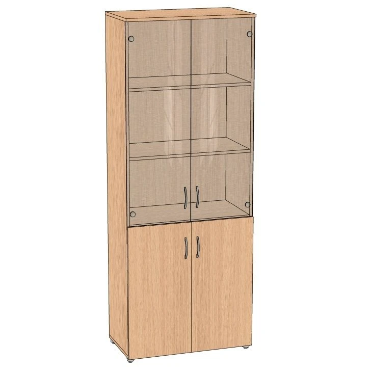 Wide Document Cabinet with Glass, Transparent/Tinted 700*383*1830 mm AShDS-70