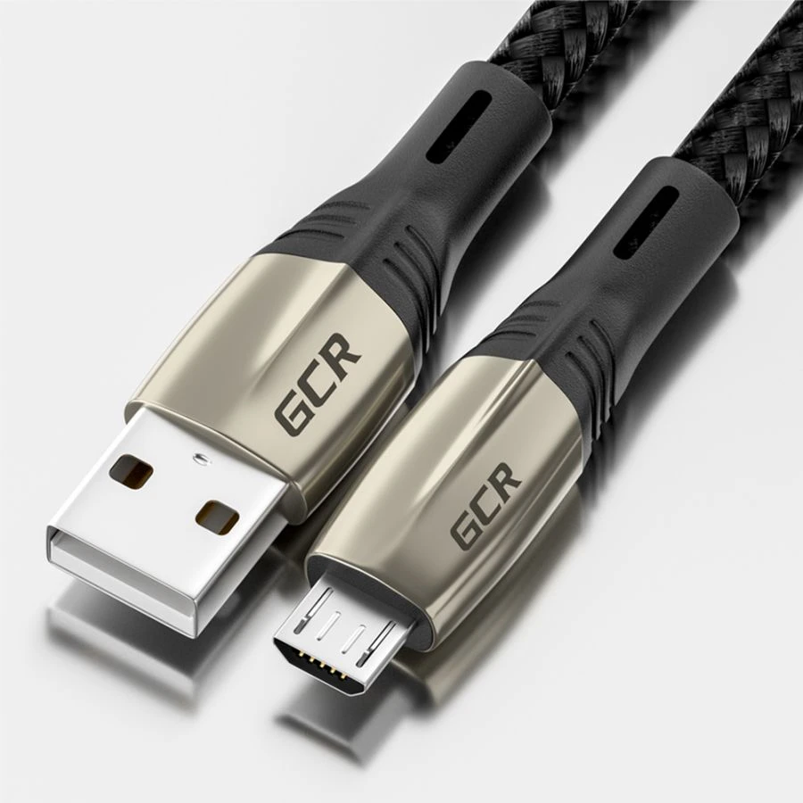 Fast Charging MicroUSB Cable, GCR-UA30, Nylon, USB 2.0