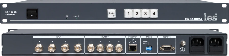 4-in-1 HD/SD-SDI and DVB-ASI Signal Switch SW-414HDAE