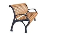 Wooden Bench for Public Spaces and Patios - Code 10142