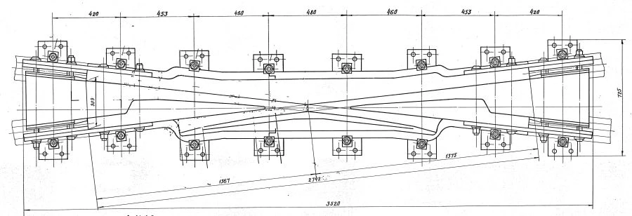 Type R65 Crosspiece for Switch Transfer Model 2/9 (1684.01.000)