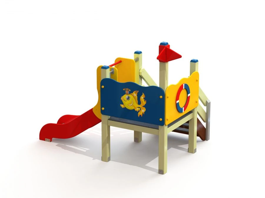 Children's Play Complex with Tower and Slide - Model DIC 2.137