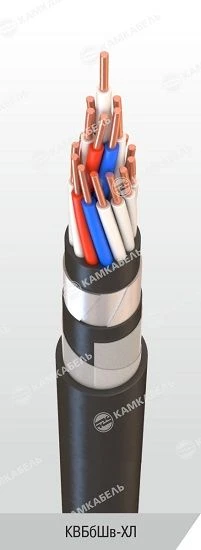 Control Cable with Copper Conductors, PVC Insulation, Armored, Cold-Resistant
