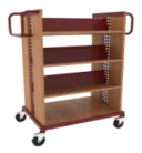 Library Cart TБ 1 - 3-Tier with Rubber Wheels
