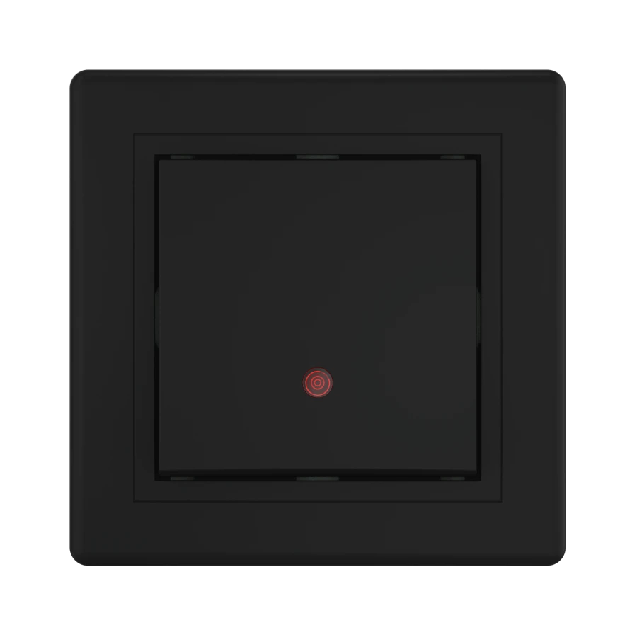 Caduceus Aling Prestige Black Soft Touch One-Way Switch with Indicator 10A, 250V, Model 627.E1E1E1