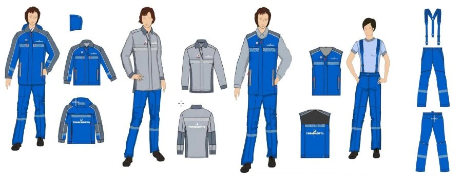 Women's Workwear Sets (Jacket, Shirt-Jacket, Vest, Pants) for Transneft Employees