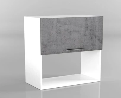 Wall-mounted cabinet with 1 door and niche