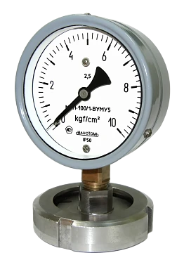 Vibrating Pressure Gauge MTP-100/1-VUM with Membrane Separator PM-GM