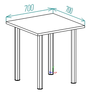 Dining Table with Steel Legs and MDF Top
