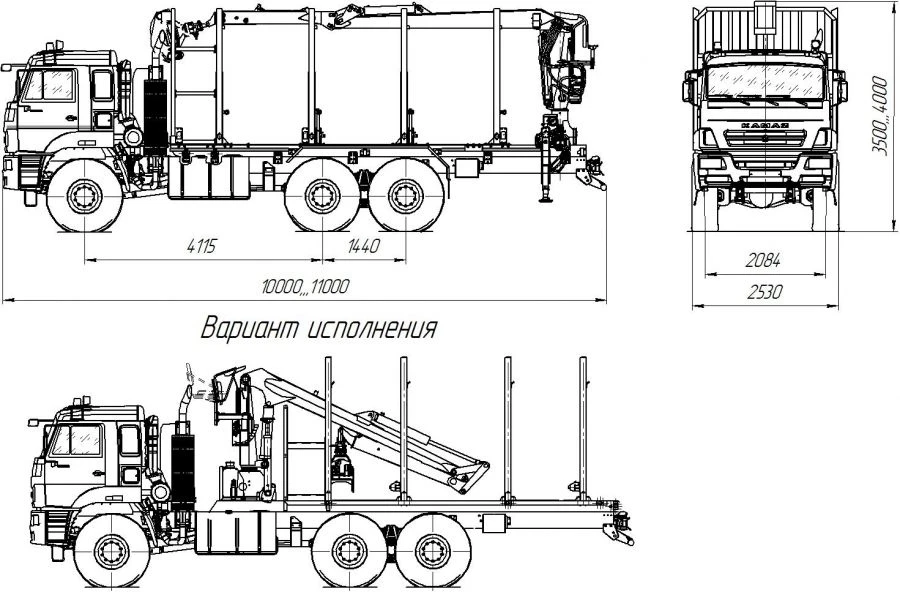 Lumber Transportation Truck with GMA/KMU 5908FA