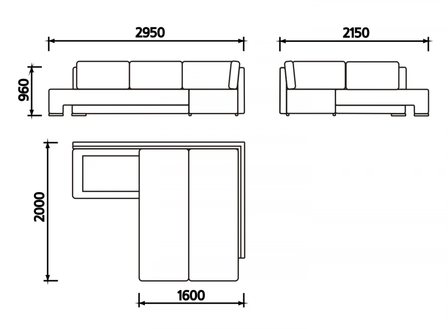 Comfortable Modern Sofa Model D1