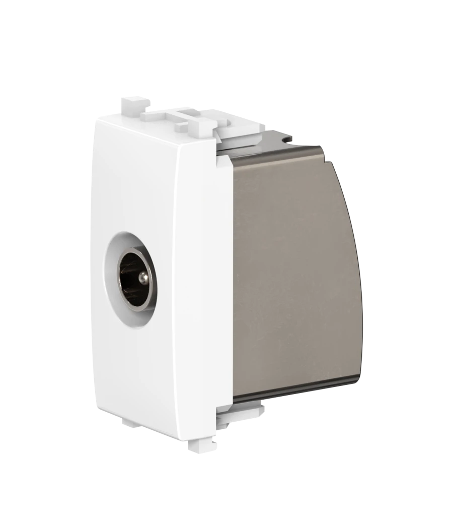 Antibacterial TV Antenna Socket M/F, 1M, White, A74264.0