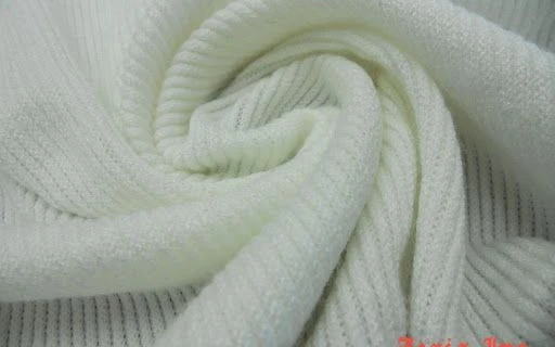 Bleached Ribbed Cotton Fabric 100% Cotton