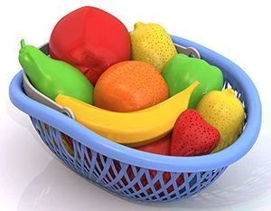 Colorful Fruit Set (14 Pieces in a Basket)